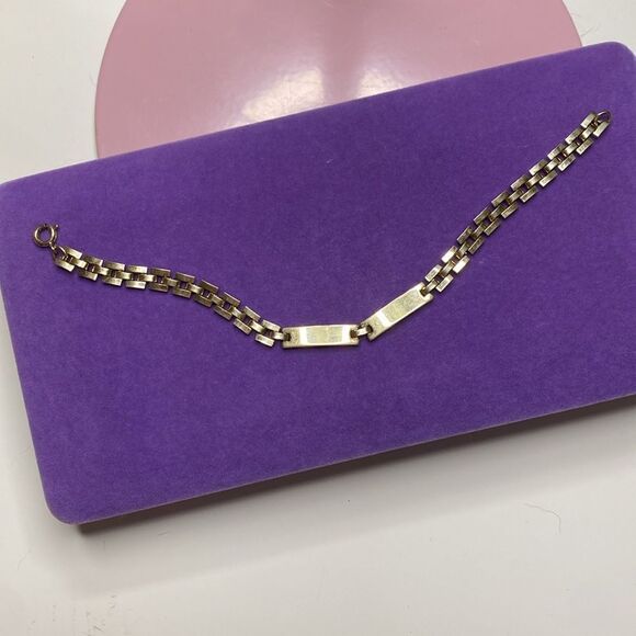 💛 Vintage Speidel Gold Plated ID Plate Bracelet - Picture 4 of 4